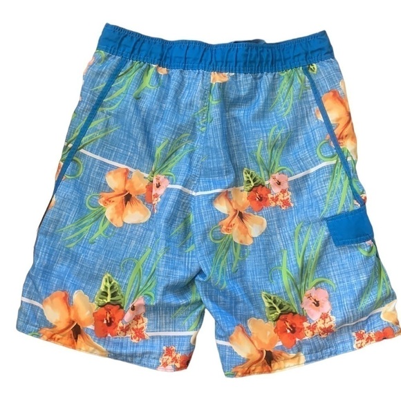 OP Mens Hawaiian Floral Mesh Lined Swim Trunks Board Shorts Size M (32-34) - Picture 2 of 6